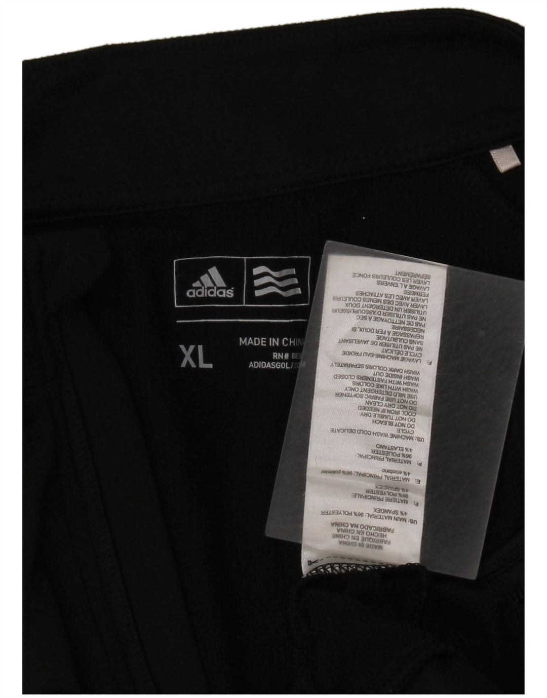 Adidas Mens Zip Neck Moletom Jumper XL Preto Poliéster