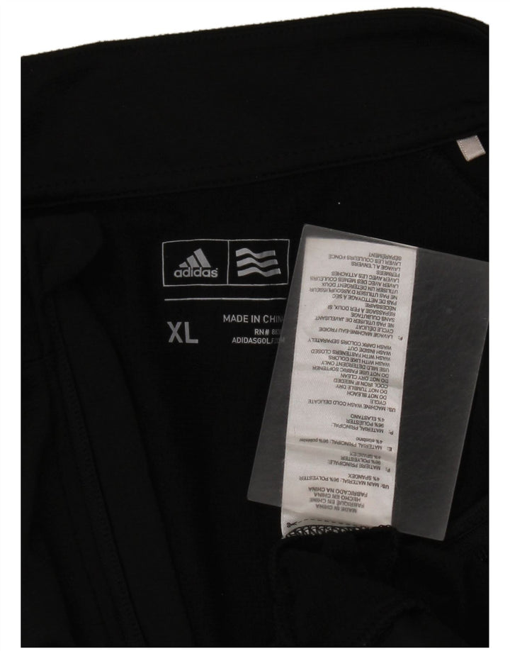 Adidas Mens Zip Neck Moletom Jumper XL Preto Poliéster