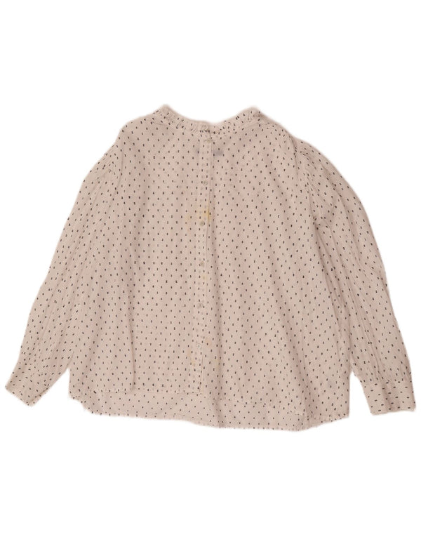 Blusa camisa feminina Marks & Spencer Reino Unido 20 2XL Algodão manchado branco