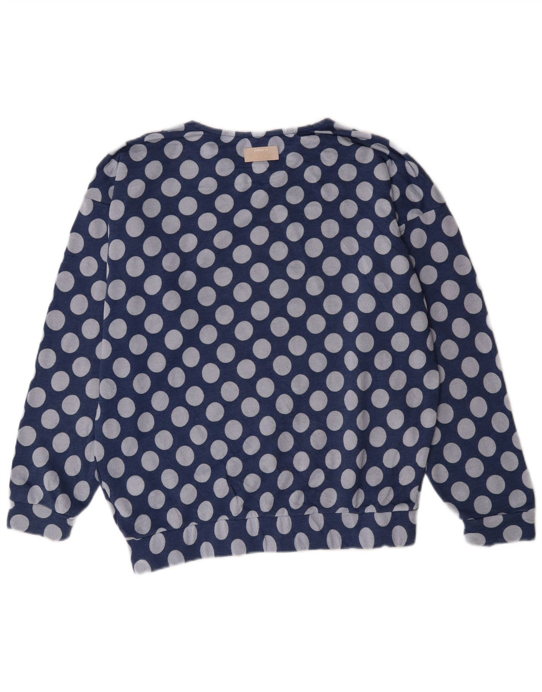 Adidas feminino gráfico moletom jumper reino unido 10 pequeno azul poliéster