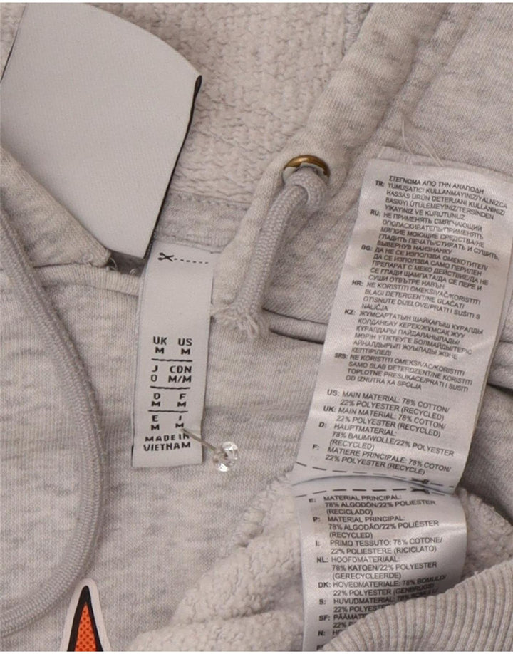Adidas Mens Graphic Hoodie Jumper Médio Algodão Cinza