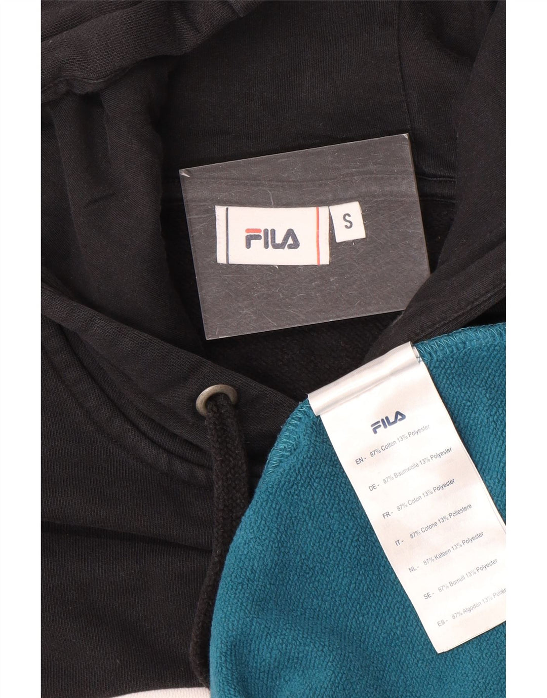 Fila Mens Hoodie Jumper Pequeno Multicolorido Colorblock Algodão