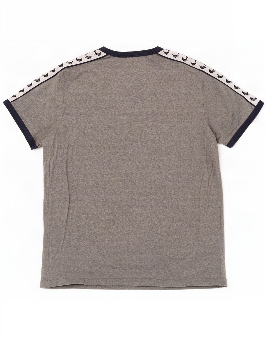 Camiseta masculina gráfica Fred Perry algodão manchado cinza médio