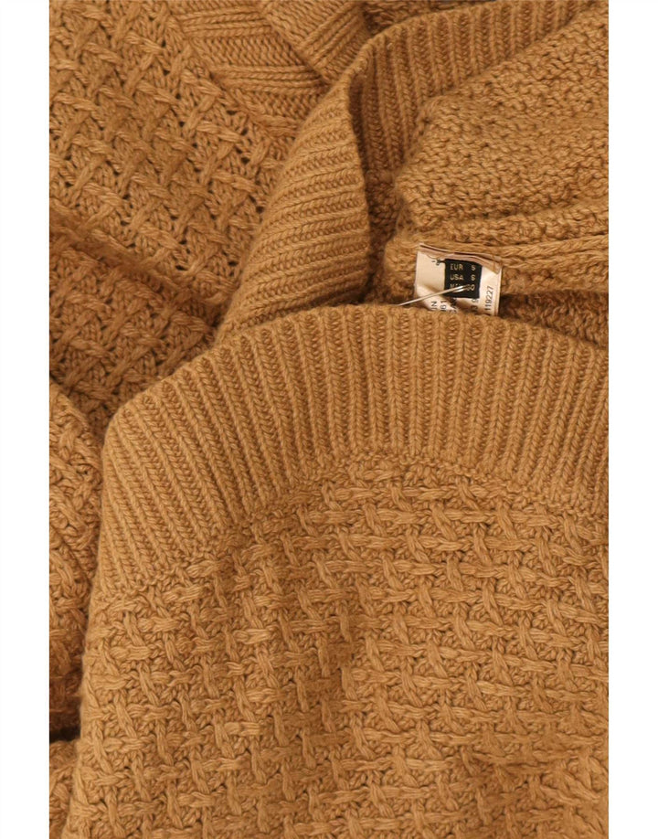 Massimo Dutti Poncho Jumper feminino UK 10 pequeno lã bege