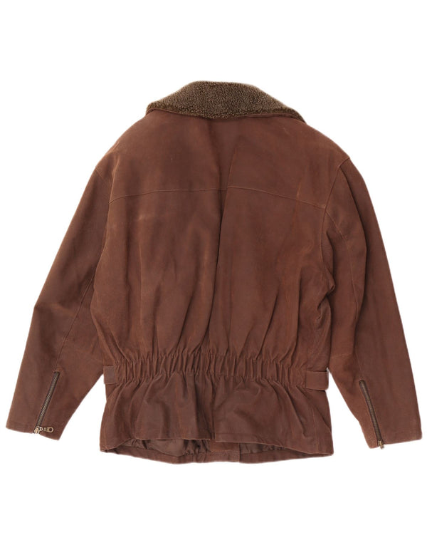 Jaqueta feminina de camurça Front Line EU 44 XL couro marrom