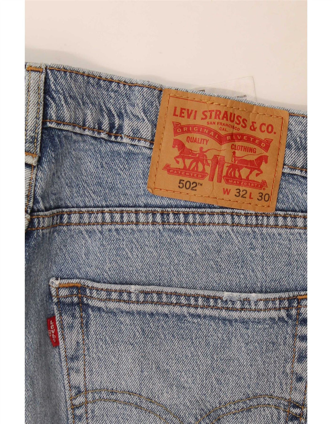 Levi's Masculino 502 Tapered Jeans W32 L30 Azul Algodão