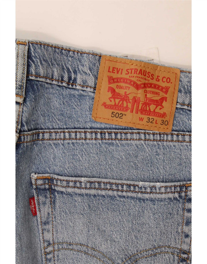 Levi's Masculino 502 Tapered Jeans W32 L30 Azul Algodão