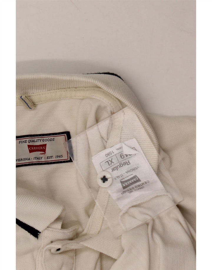 Camisa polo masculina regular CARRERA XL algodão branco