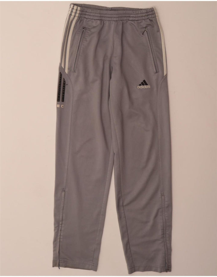 Calças de treino masculinas ADIDAS UK 34/36 poliéster cinza pequeno