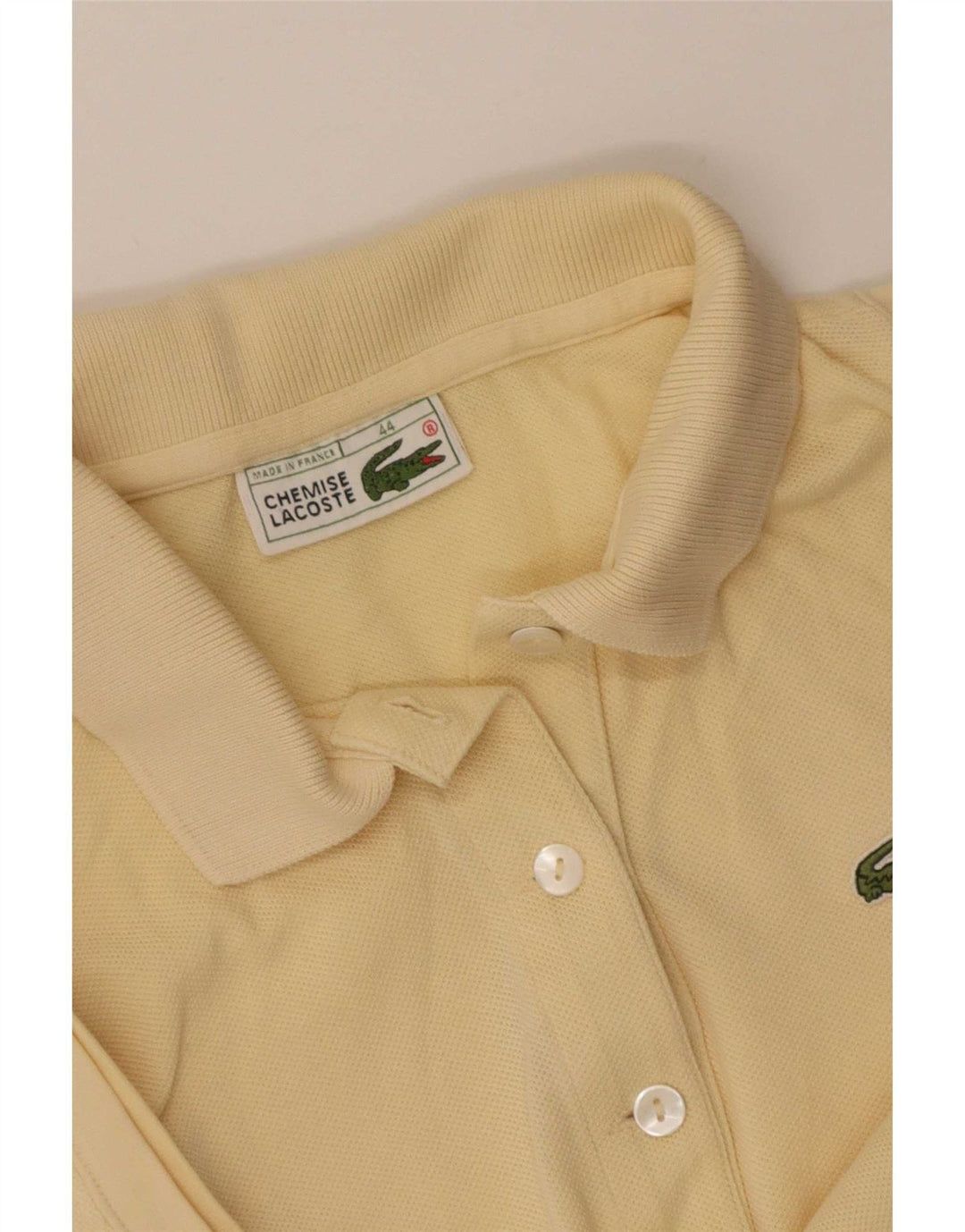 Camisa polo feminina sem mangas Lacoste tamanho 44 grande amarelo