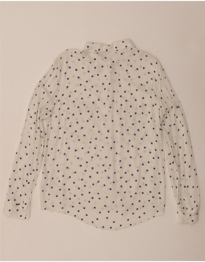 Camisa Samsoe & Feminina Reino Unido 18 XL Viscose Manchada Branca