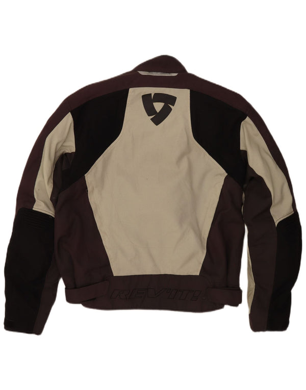 Jaqueta masculina Rev'it Motorstyle Graphic Racer UK 42 XL bege Colourblock