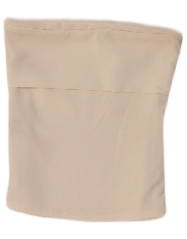 ZARA Womens Crop Off Shoulder Top UK 8 Small Off White Vintage Zara and Second-Hand Zara from Messina Hembry 