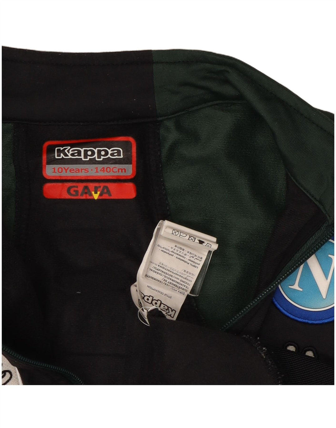 Jaqueta Kappa Boys Gara Graphic Tracksuit 9-10 anos Preto Colorblock