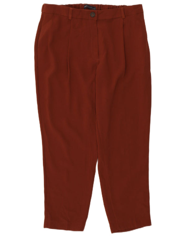 Calças cortadas femininas Marks & Spencer Reino Unido 14 Grande W32 L25 Marrom