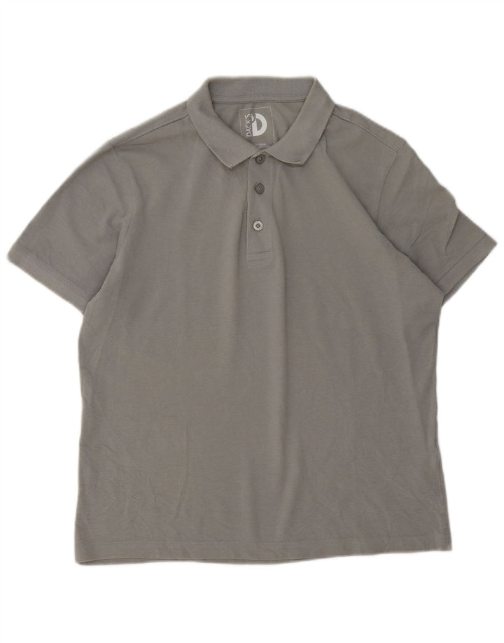 Camisa polo masculina DACK'S algodão cinza médio