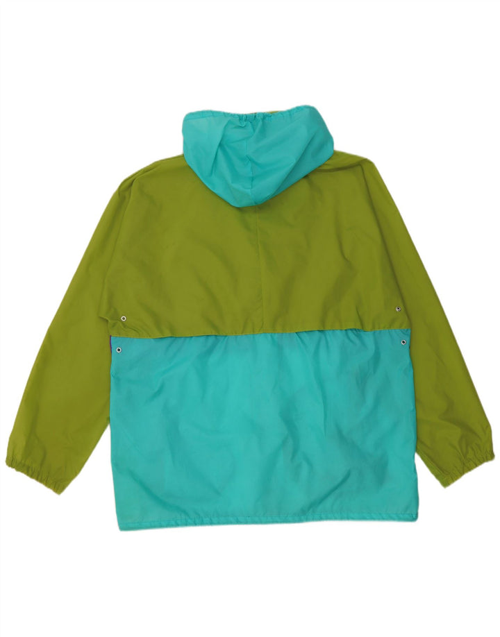 Jaqueta de chuva masculina J Jeantex com capuz UK 38 poliamida colorblock verde médio