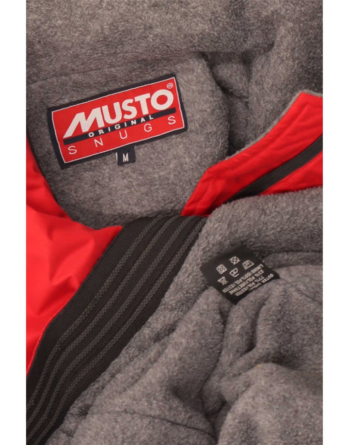 Jaqueta corta-vento masculina Musto Reino Unido 38 poliéster vermelho médio