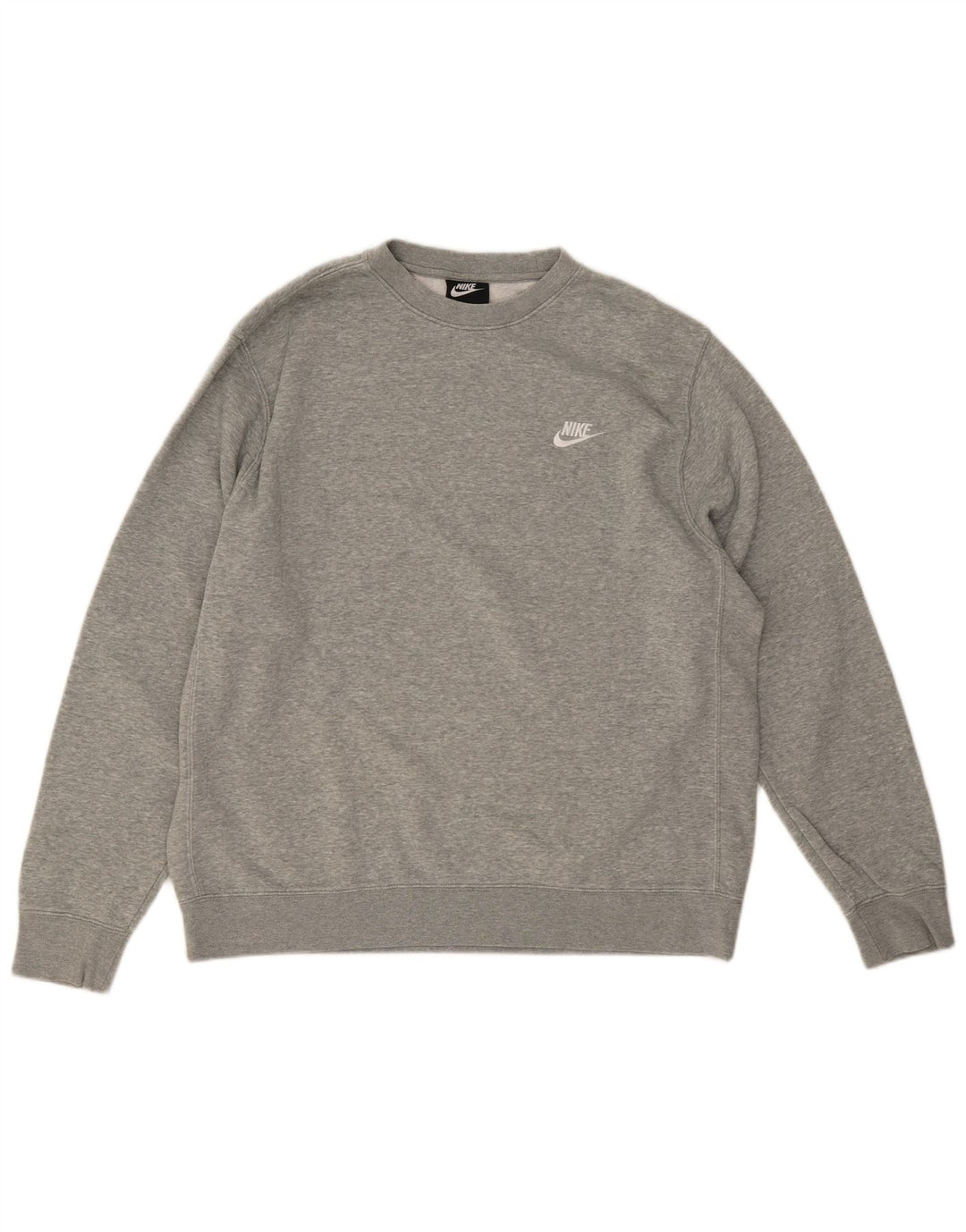 Moletom masculino Nike Jumper grande algodão manchado cinza