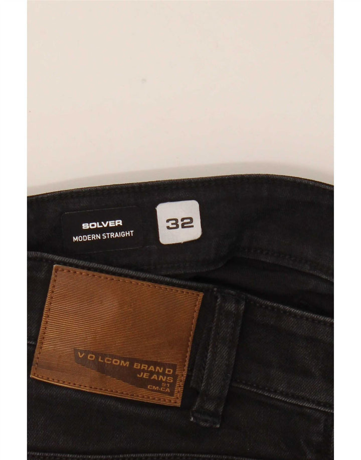 Volcom Masculino Solver Straight Jeans W32 L30 Algodão Preto