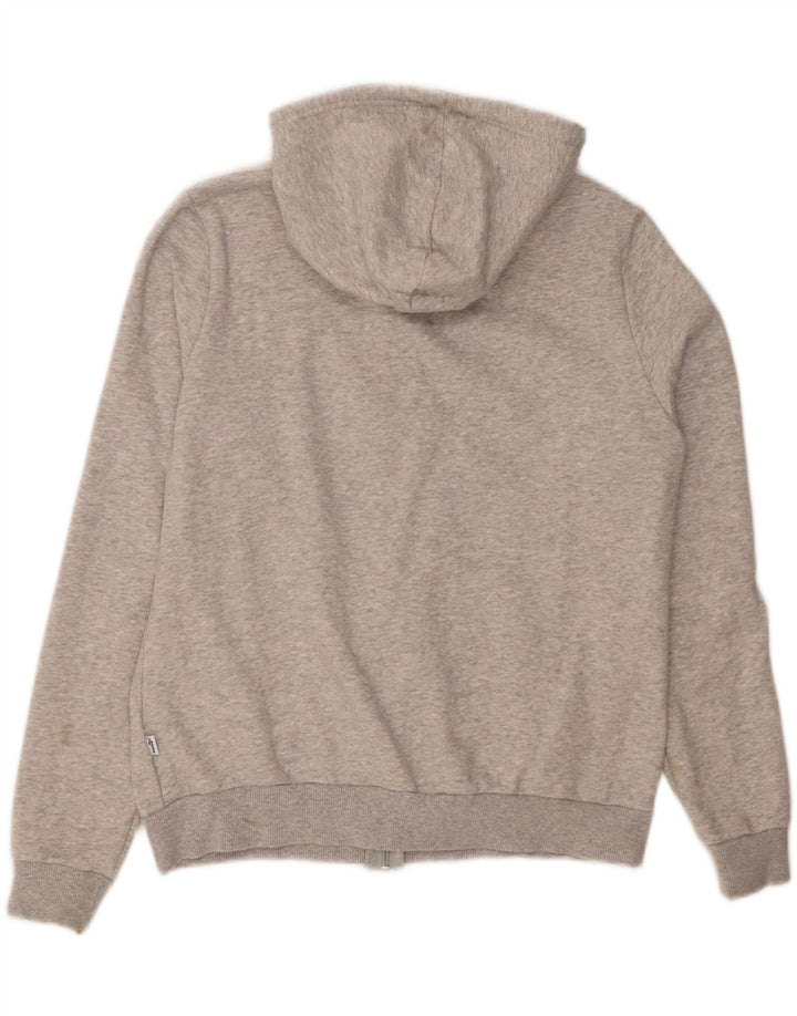 PUMA Womens Graphic Zip Hoodie Sweater UK 16 Large  Grey Cotton Vintage Puma and Second-Hand Puma from Messina Hembry 