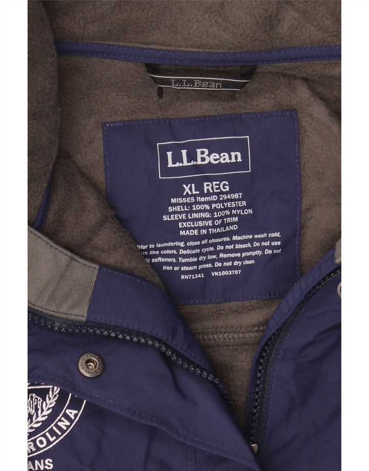 Jaqueta corta-vento feminina L.L.BEAN de grandes dimensões UK 18 XL azul marinho poliéster