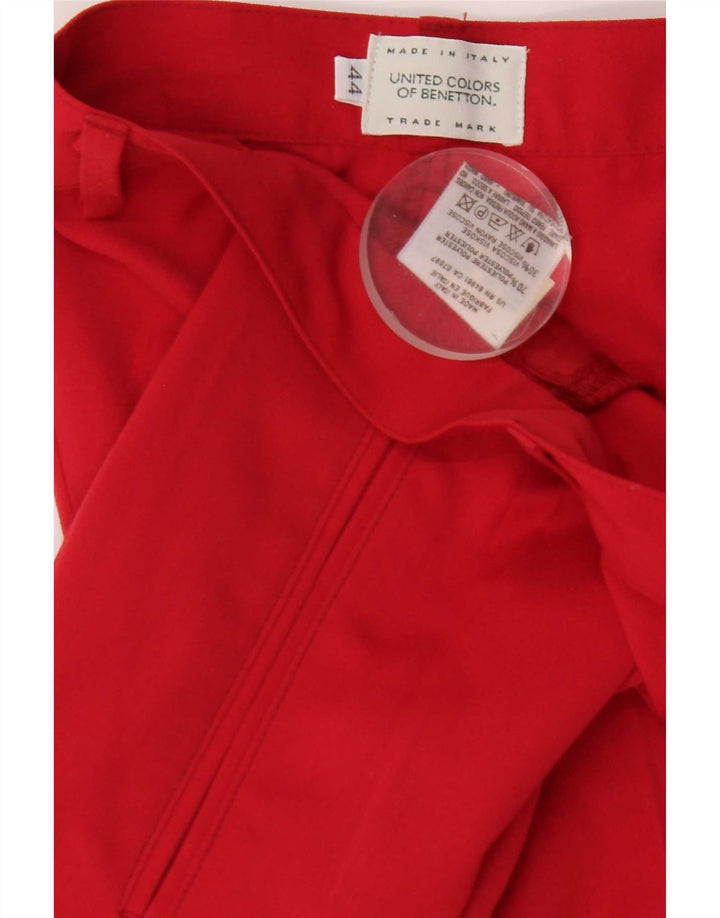 Calça feminina Benetton Pegged Suit IT 44 Médio W26 L28 Poliéster Vermelho