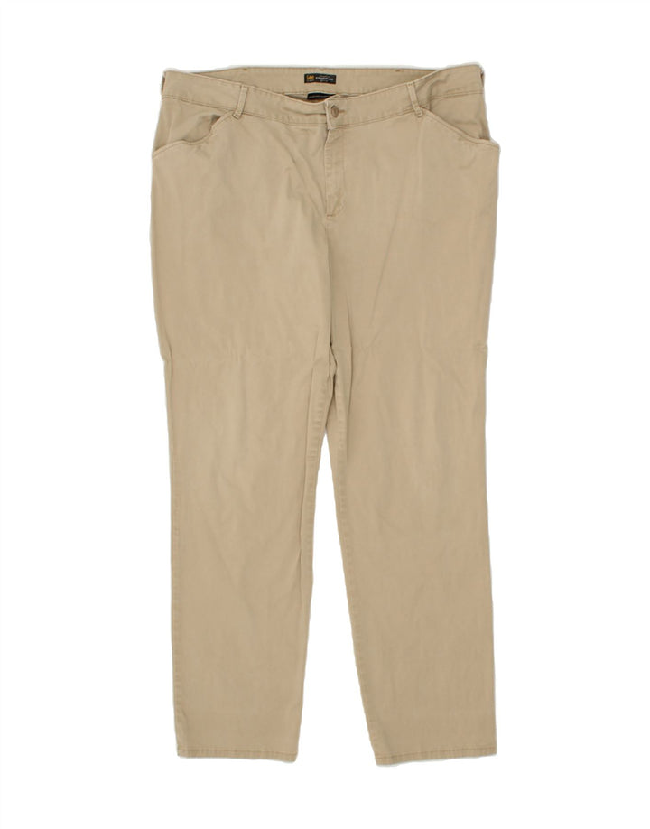 LEE Womens Straight Chino Trousers US 22 3XL W44 L32 Beige Cotton Vintage Lee and Second-Hand Lee from Messina Hembry 