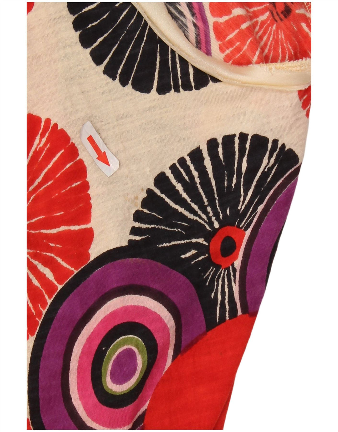 Blusa feminina Desigual UK 14 média patchwork multicolorida poliéster