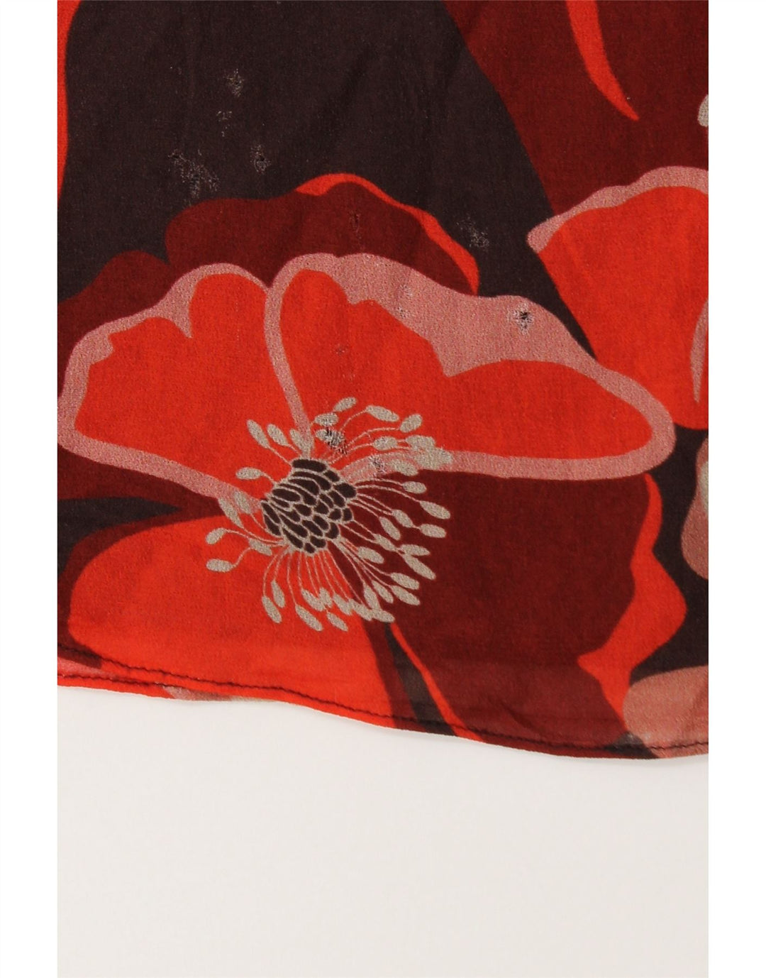 Blusa feminina ELENA MIRO manga 3/4 Reino Unido 16 grande viscose floral vermelha