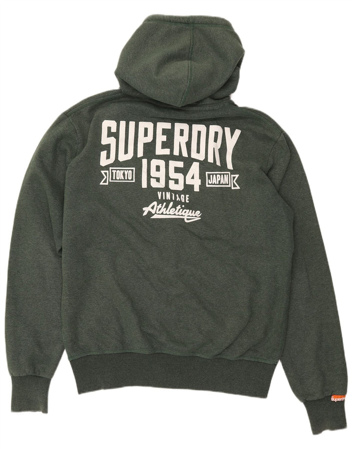 Suéter masculino SUPERDRY com capuz e zíper gráfico 2XL poliéster cáqui