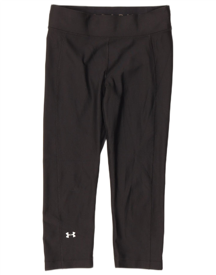 Under Armour Womens Heat Gear Capri Leggings Reino Unido 12 Poliéster Preto Médio