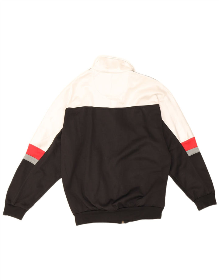 Asics Womens Graphic Tracksuit Top Jacket IT 42 Medium Black Colourblock