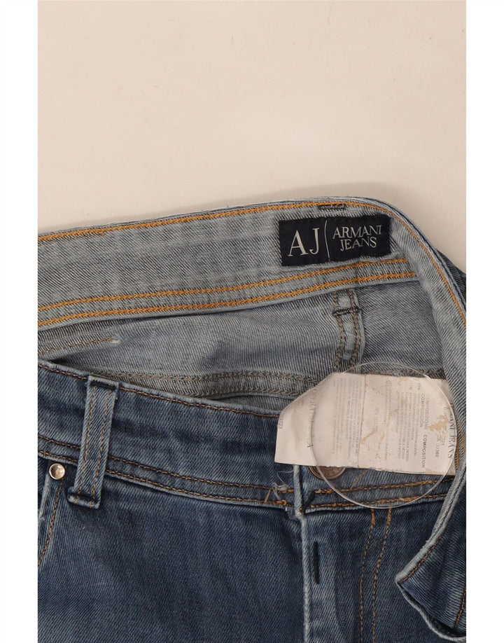 ARMANI Jeans Slim Feminino W31 L34 Azul Algodão