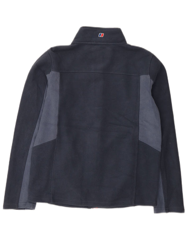Jaqueta de lã masculina Berghaus 12-13 anos azul marinho poliéster colorblock