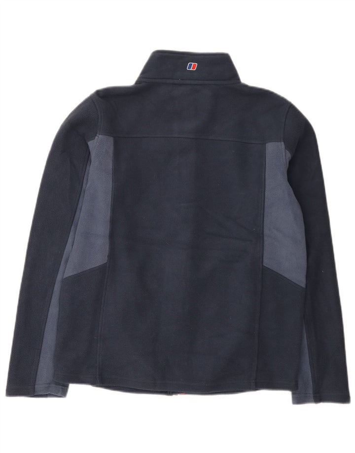 Jaqueta de lã masculina Berghaus 12-13 anos azul marinho poliéster colorblock