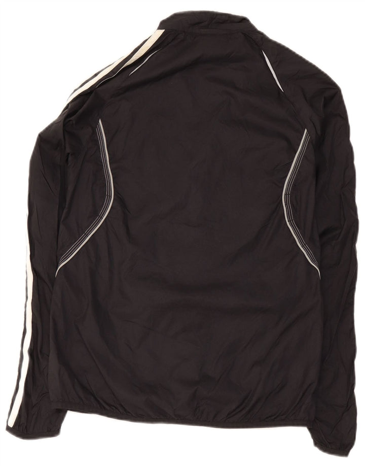 Adidas Womens Tracksuit Top Jacket UK 10 Pequeno Preto Nylon