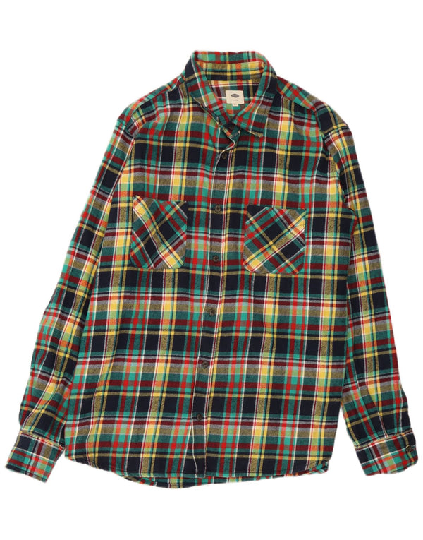 Camisa masculina de flanela Scout grande algodão xadrez multicolorido