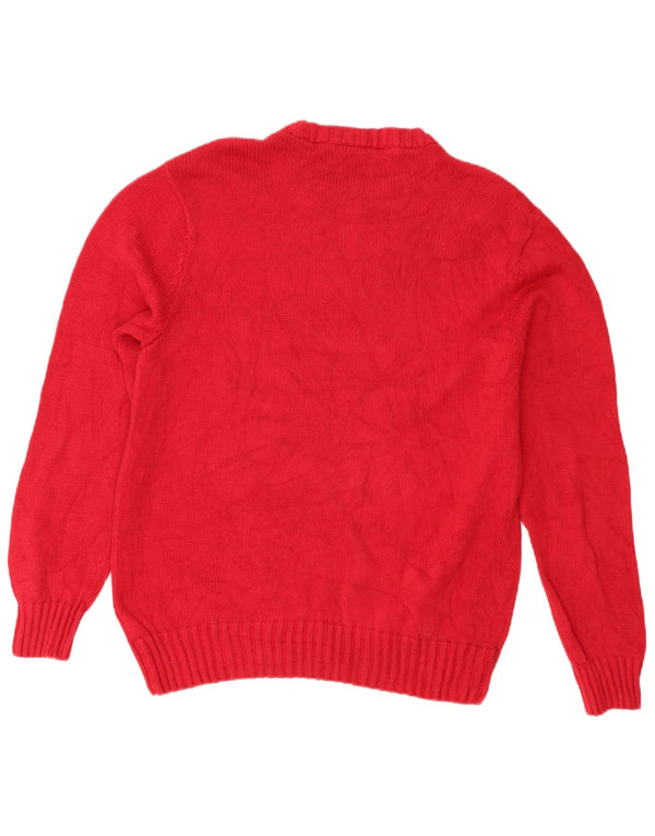Suéter masculino Chaps com gola redonda, grande algodão vermelho