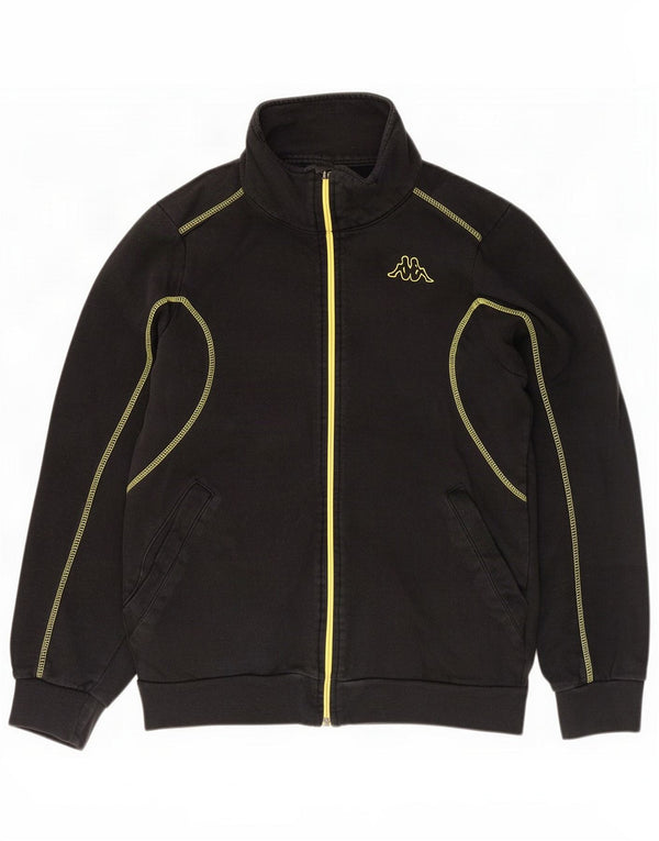 Kappa Mens Tracksuit Top Jacket Small Black Cotton