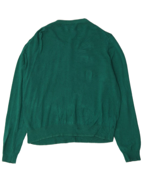 Suéter cardigã feminino Marks & Spencer UK 16 grande viscose verde