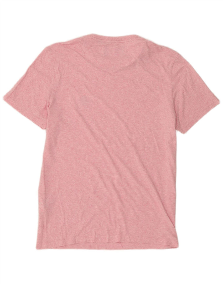 Camiseta masculina Lyle & Scott grande algodão manchado rosa