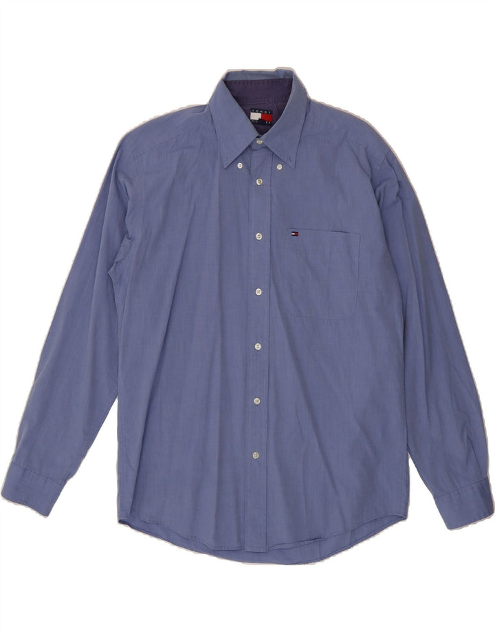 TOMMY HILFIGER Mens Shirt Medium Blue Cotton Vintage Tommy Hilfiger and Second-Hand Tommy Hilfiger from Messina Hembry 