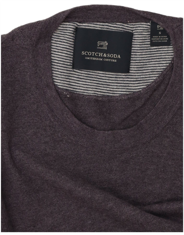 Suéter masculino Scotch & Soda com gola redonda, pequeno roxo
