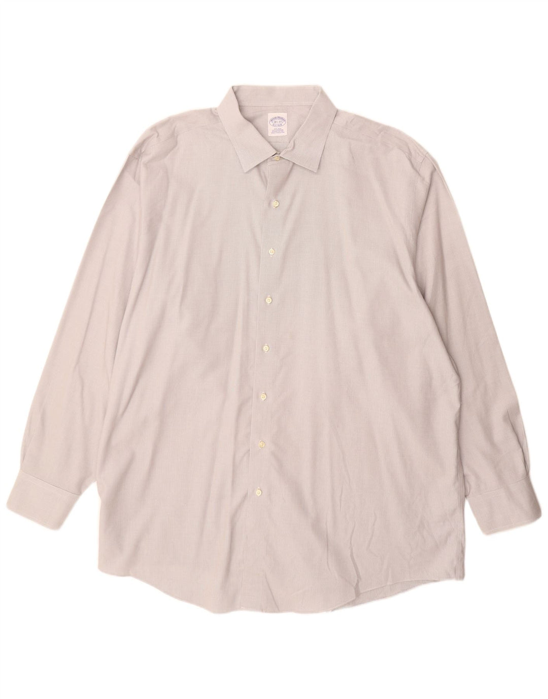Camisa masculina Brooks Brothers tamanho 18 1/2 2XL algodão cinza