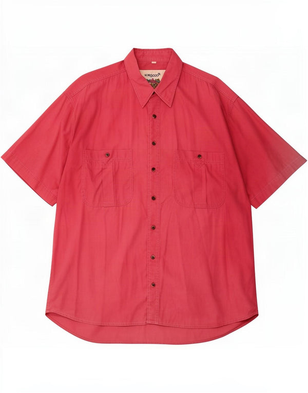 Scirocco Mens Short Sleeve Shirt XL Pink