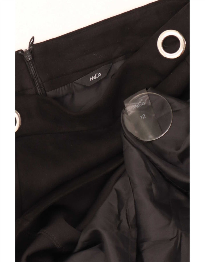 Minissaia feminina M&Co UK 12 médio W32 poliéster preto