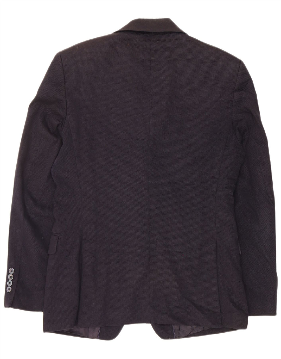 Jaqueta blazer masculina Zara com 2 botões EU 48 algodão azul marinho médio