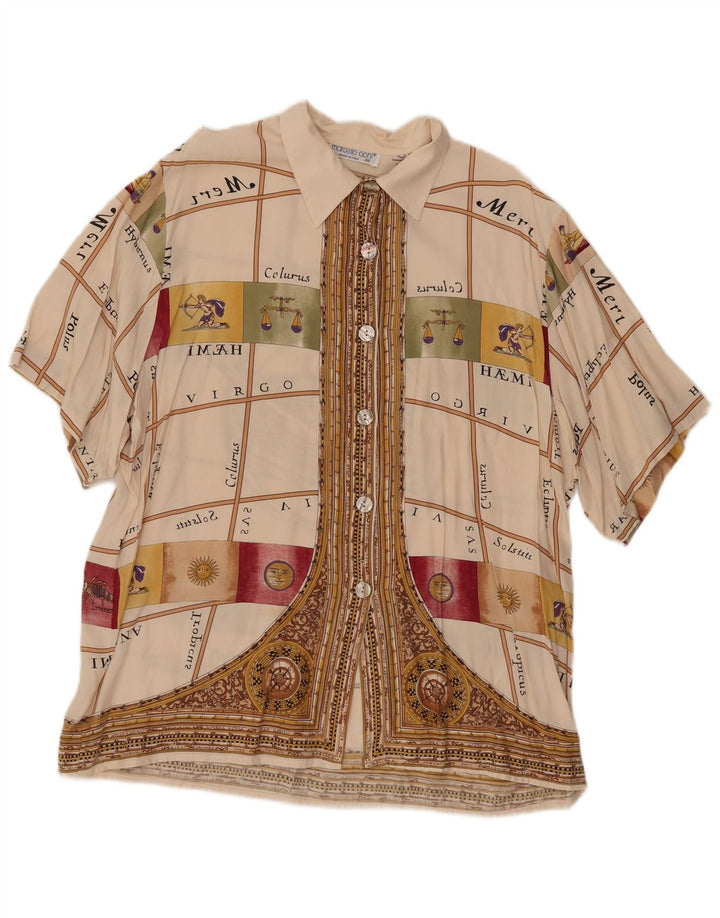 Blusa feminina estampada MARCELLO CIONI IT 48 XL off white colorblock