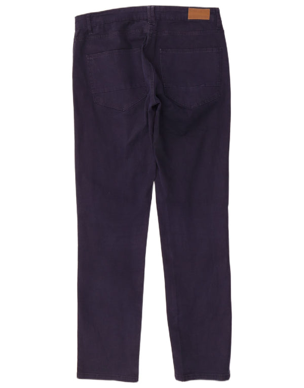 Zara Mens Slim Calça Casual EU 42 Grande W32 L31 Azul Marinho Algodão